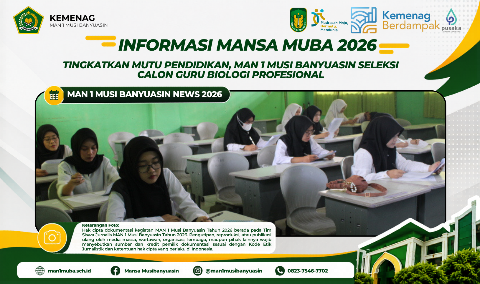 Tingkatkan Mutu Pendidikan, MAN 1 Musi Banyuasin Seleksi Calon Guru Biologi Profesional