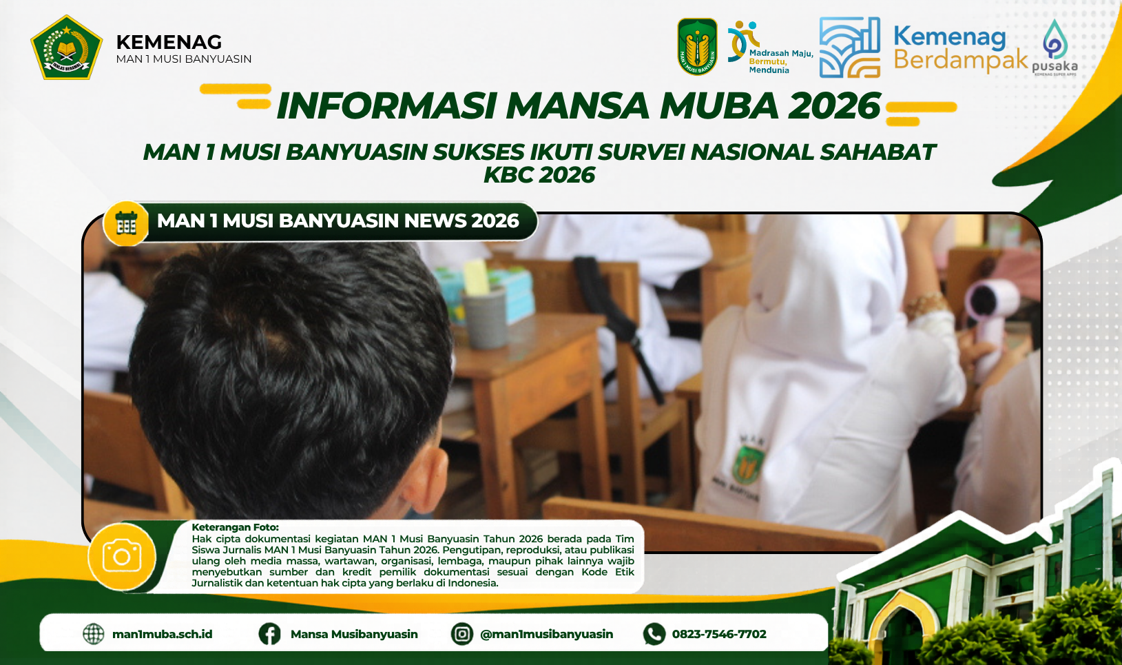 MAN 1 Musi Banyuasin Sukses Ikuti Survei Nasional Sahabat KBC 2026